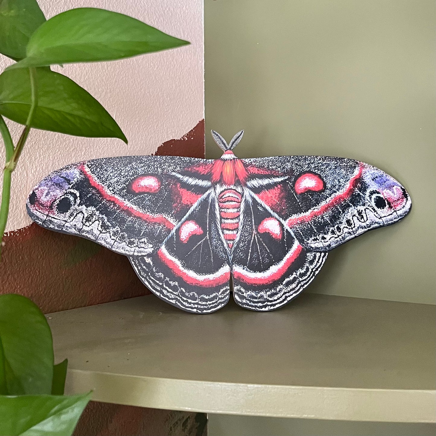 Cecropia Moth Wood Cutout Print