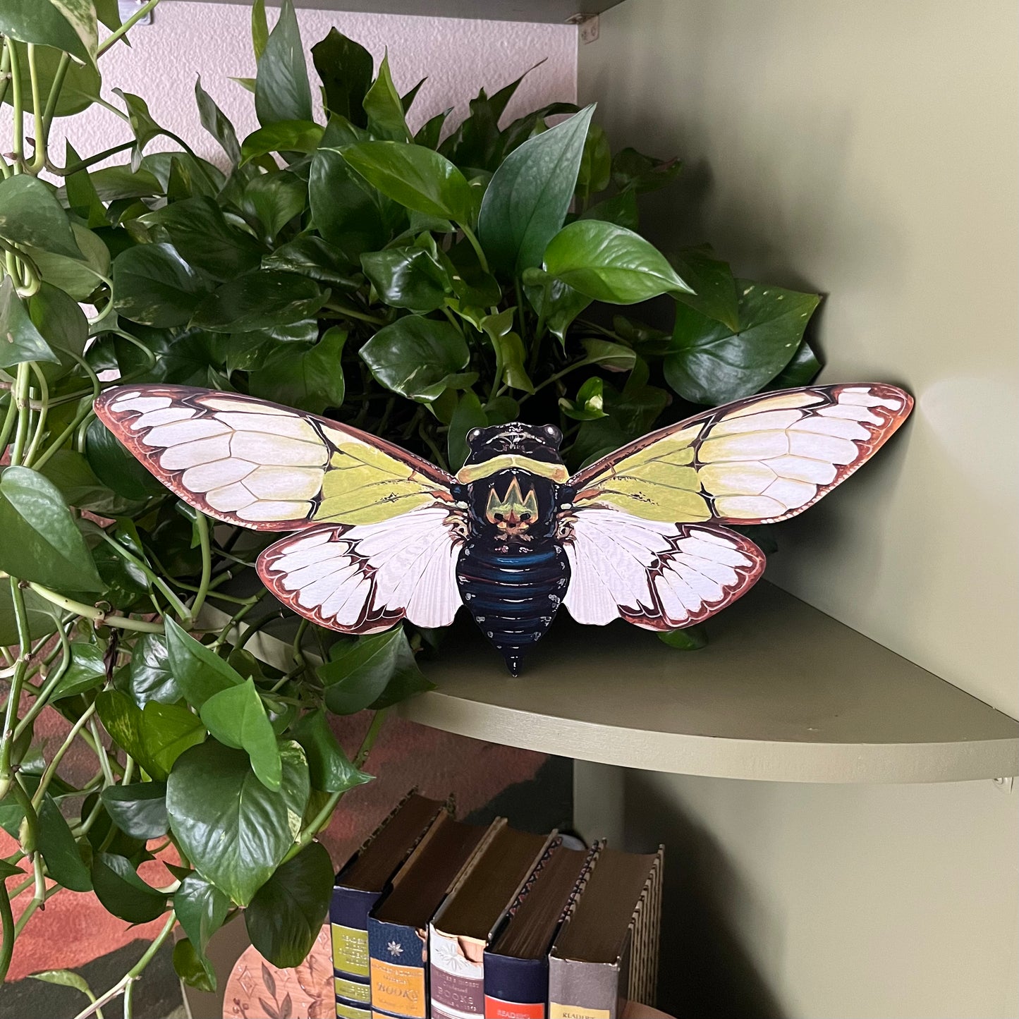 Cherry Nose Cicada Wood Cutout Print
