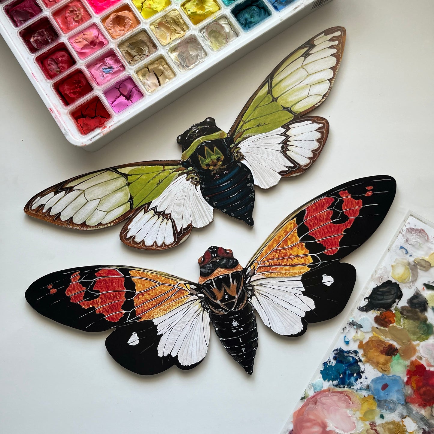 Gaeana Festiva Cicada Wood Cutout Print