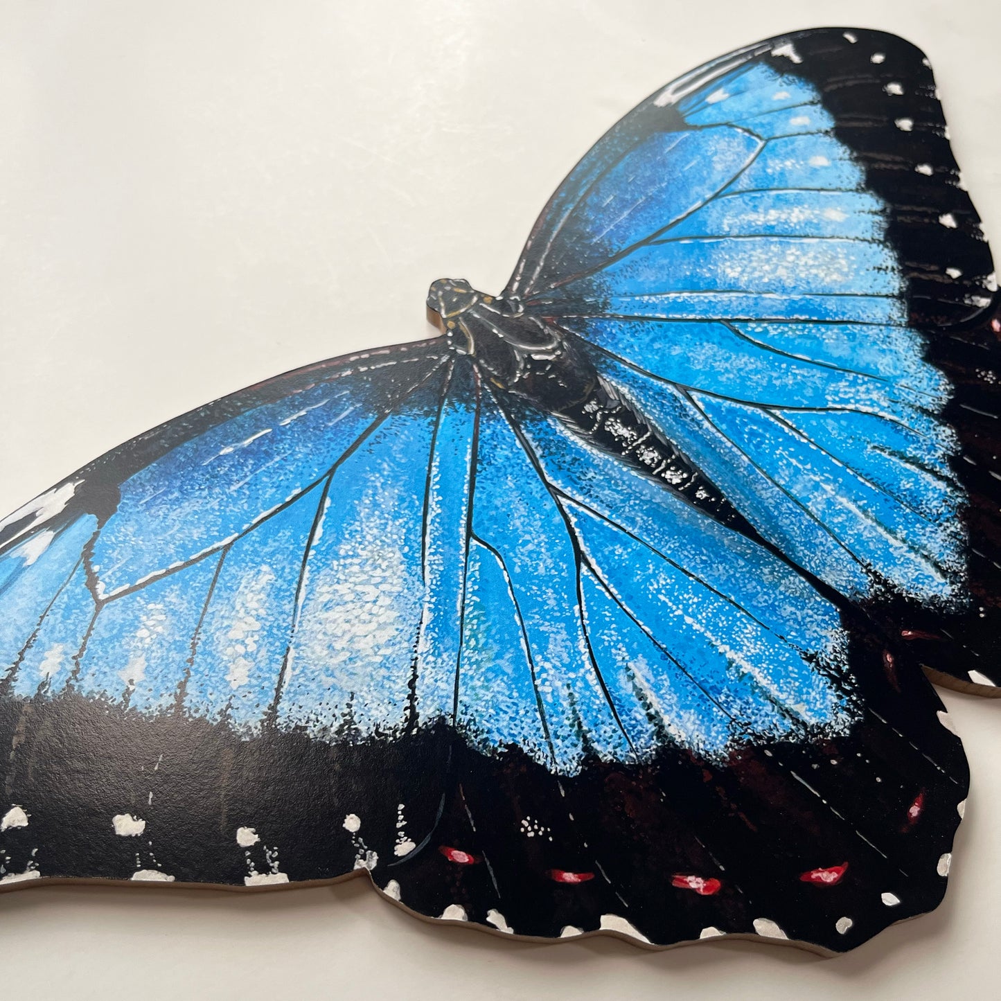 Blue Morpho Butterfly Wood Cutout Print