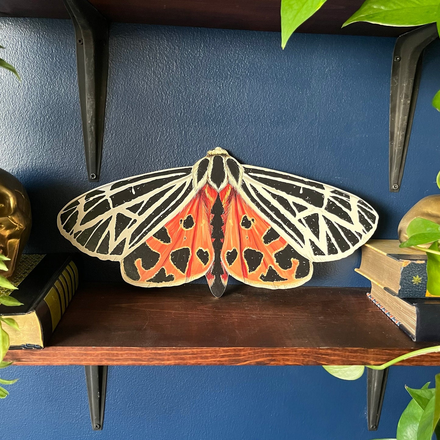 Virgin Tiger Moth Wood Cutout Print