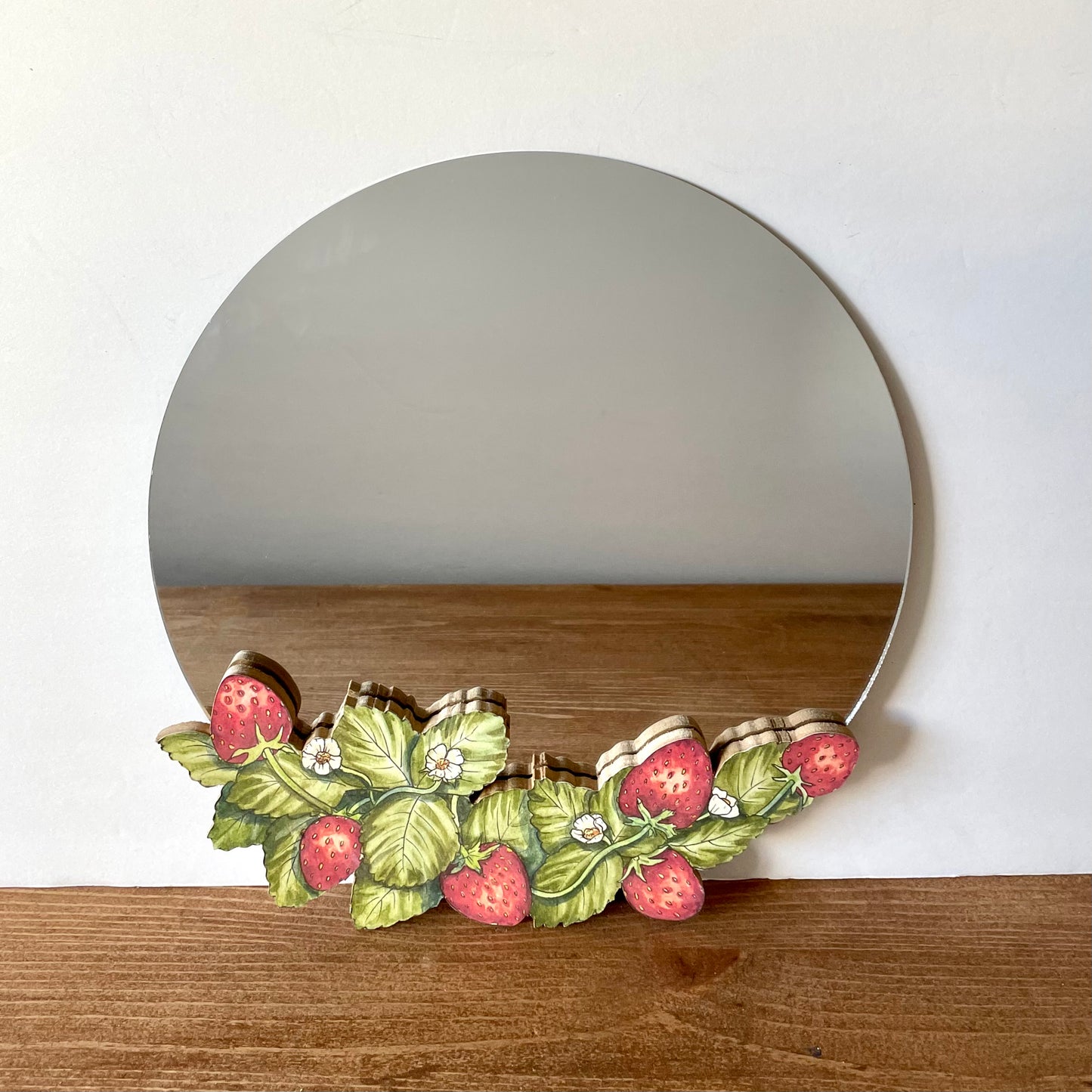 10" Strawberry Mirror Watercolor Print