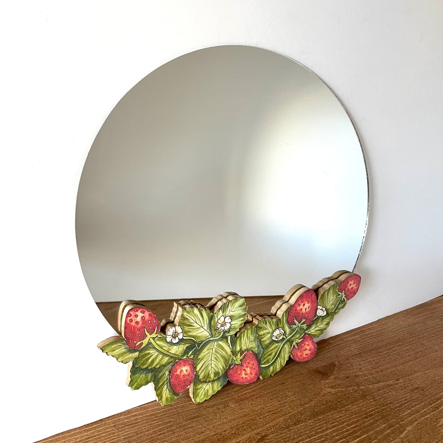 10" Strawberry Mirror Watercolor Print