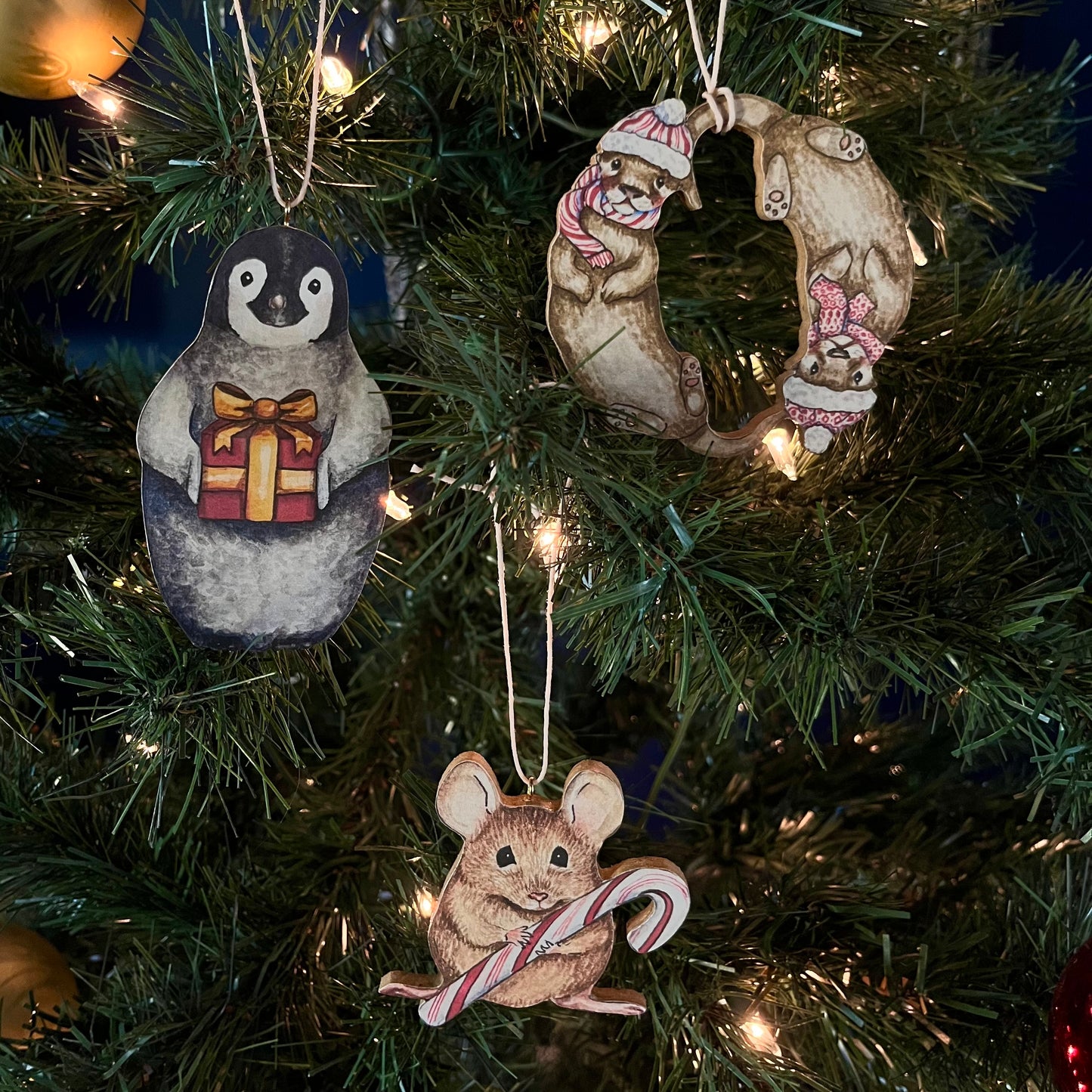 Handmade Cute Critters Ornament Set