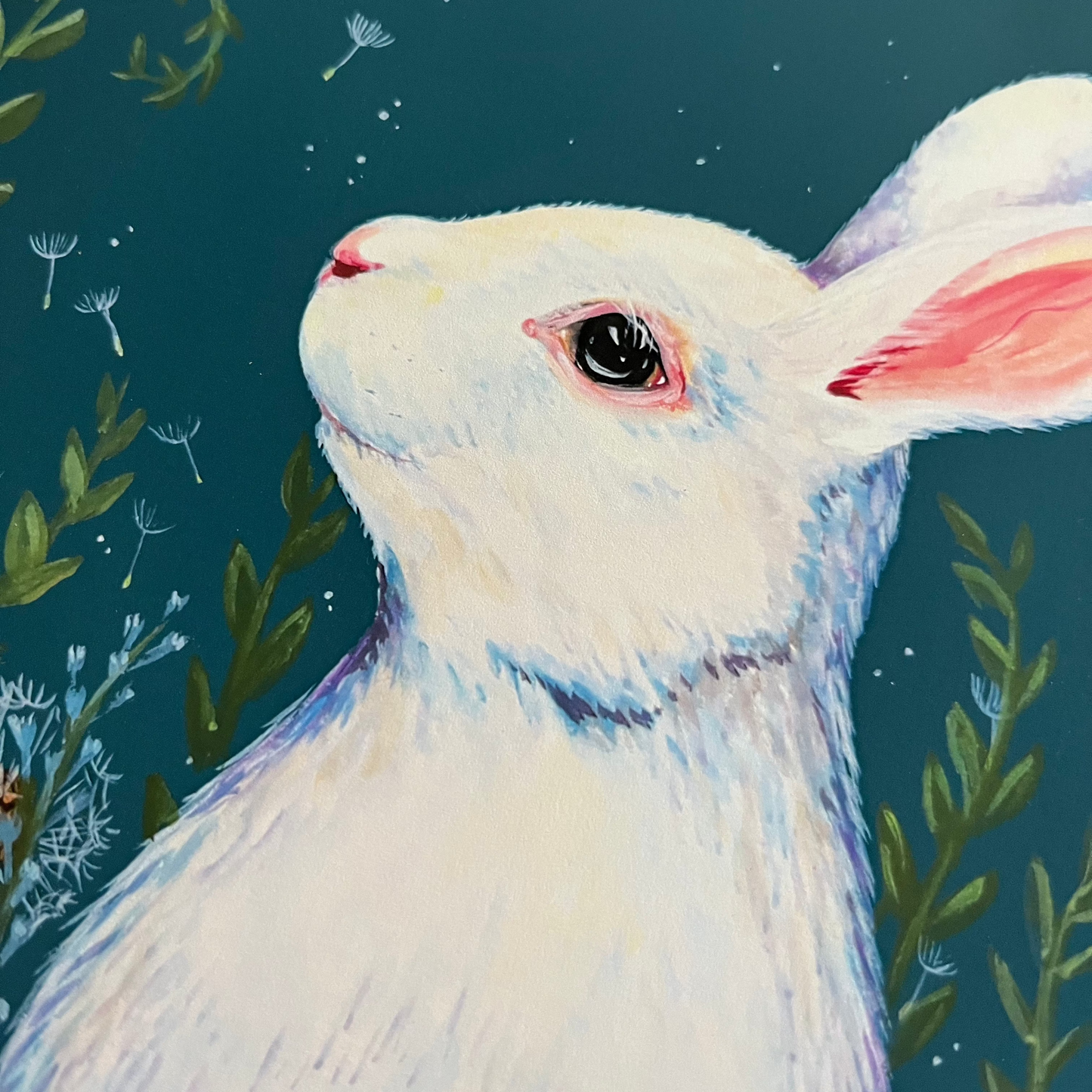 9"x12" White Rabbit Print