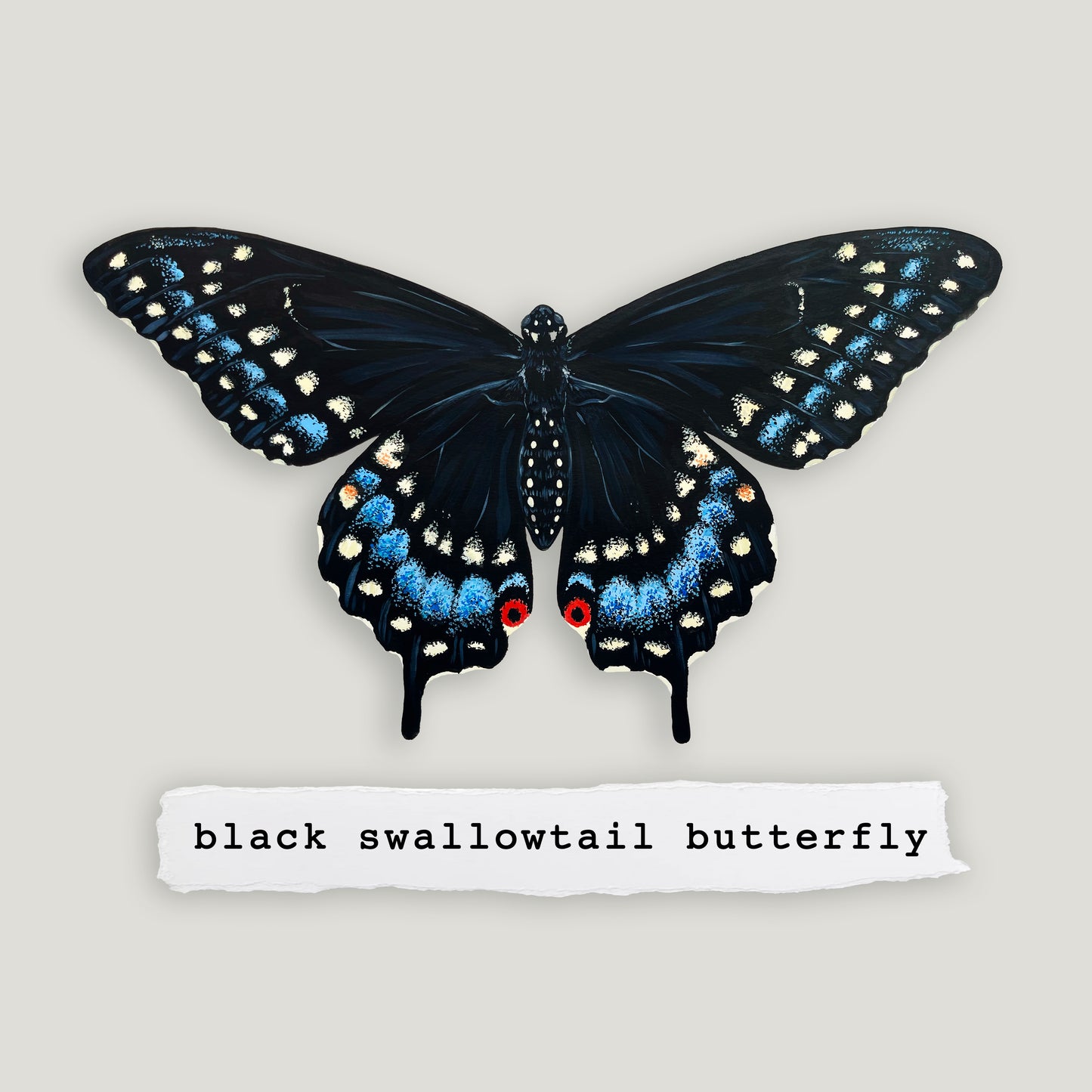 Black Swallowtail Butterfly Wood Cutout Print