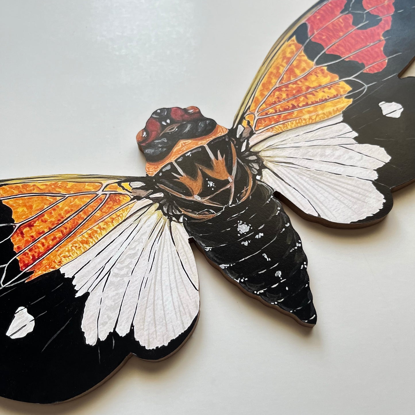 Gaeana Festiva Cicada Wood Cutout Print
