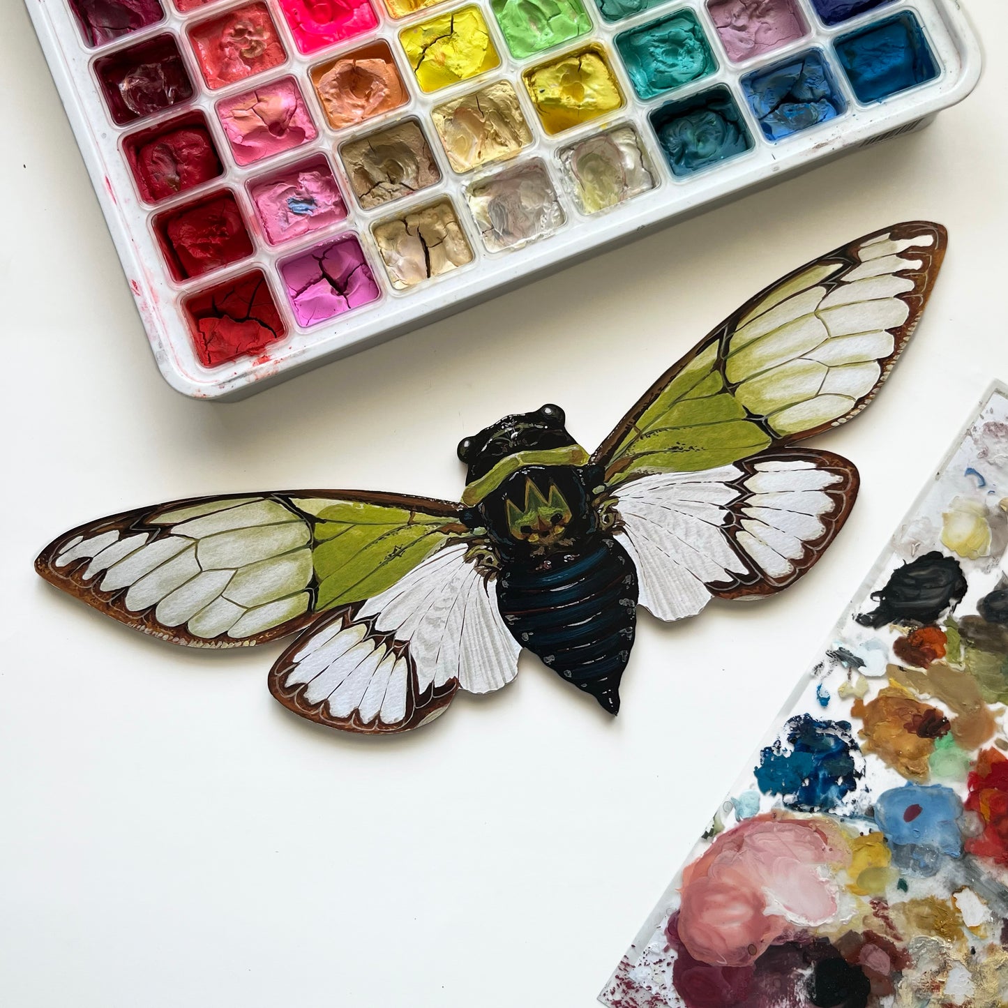 Cherry Nose Cicada Wood Cutout Print