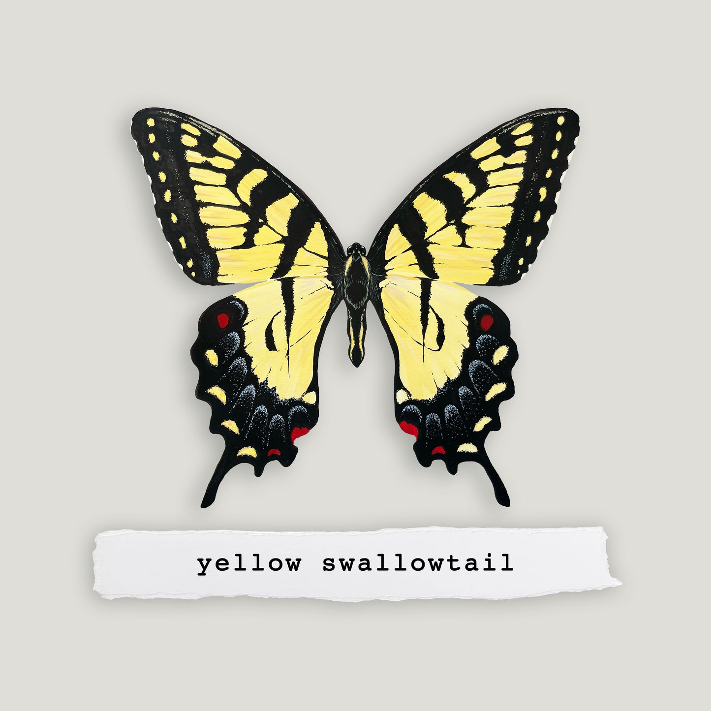 Yellow Swallowtail Butterfly Wood Cutout Print