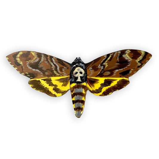 Hand-Painted Death's Head Hawkmoth Wood Cutout