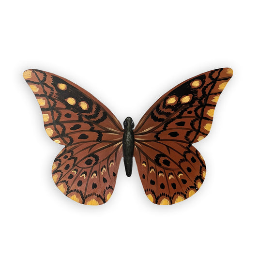 Hand-Painted Great Spangled Butterfly