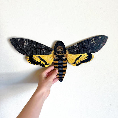 Death's Head Hawk Moth Wood Cutout Print