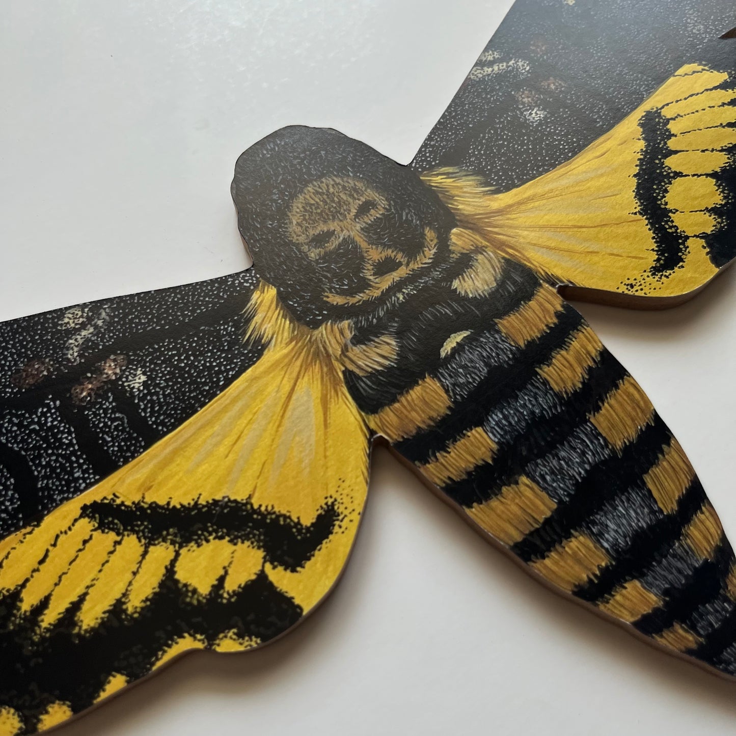 Death's Head Hawk Moth Wood Cutout Print