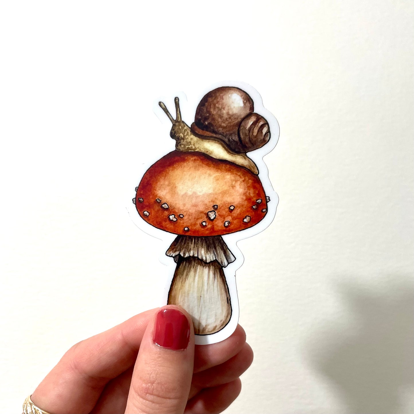 Snail and Mushroom Sticker