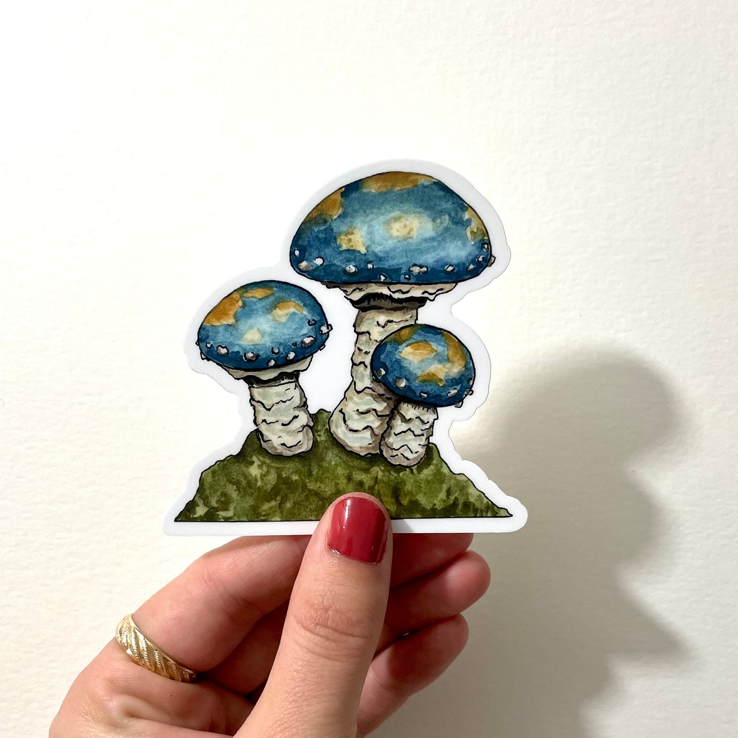 Teal Mushroom Sticker