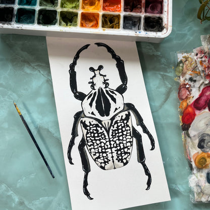 Goliath Beetle Wood Cutout Print