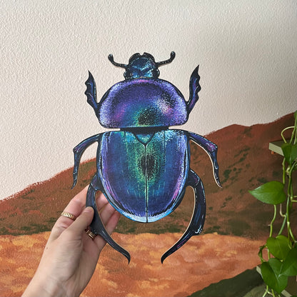 Scarab Beetle Wood Cutout Print