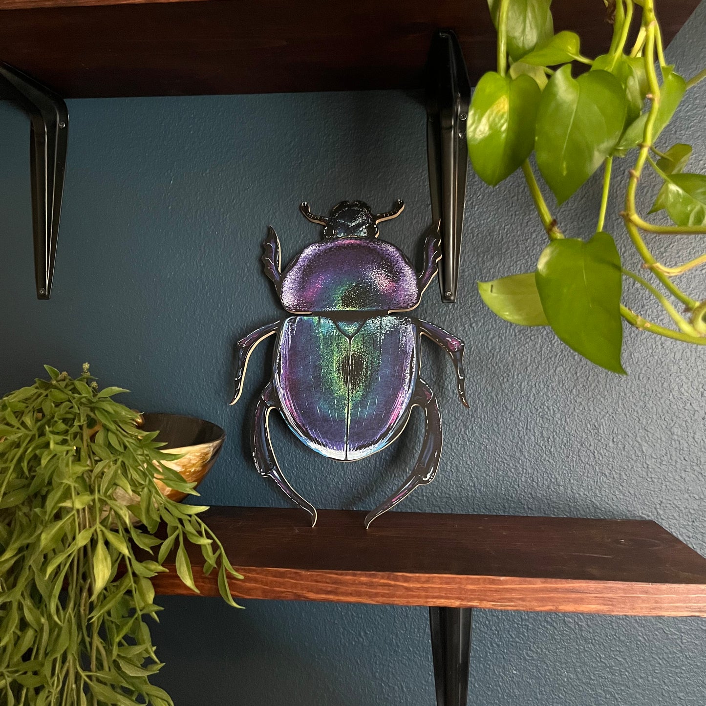 Scarab Beetle Wood Cutout Print
