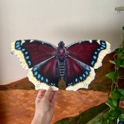Mourning Cloak Butterfly Wood Cutout Print