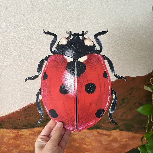 Ladybug Wood Cutout Print
