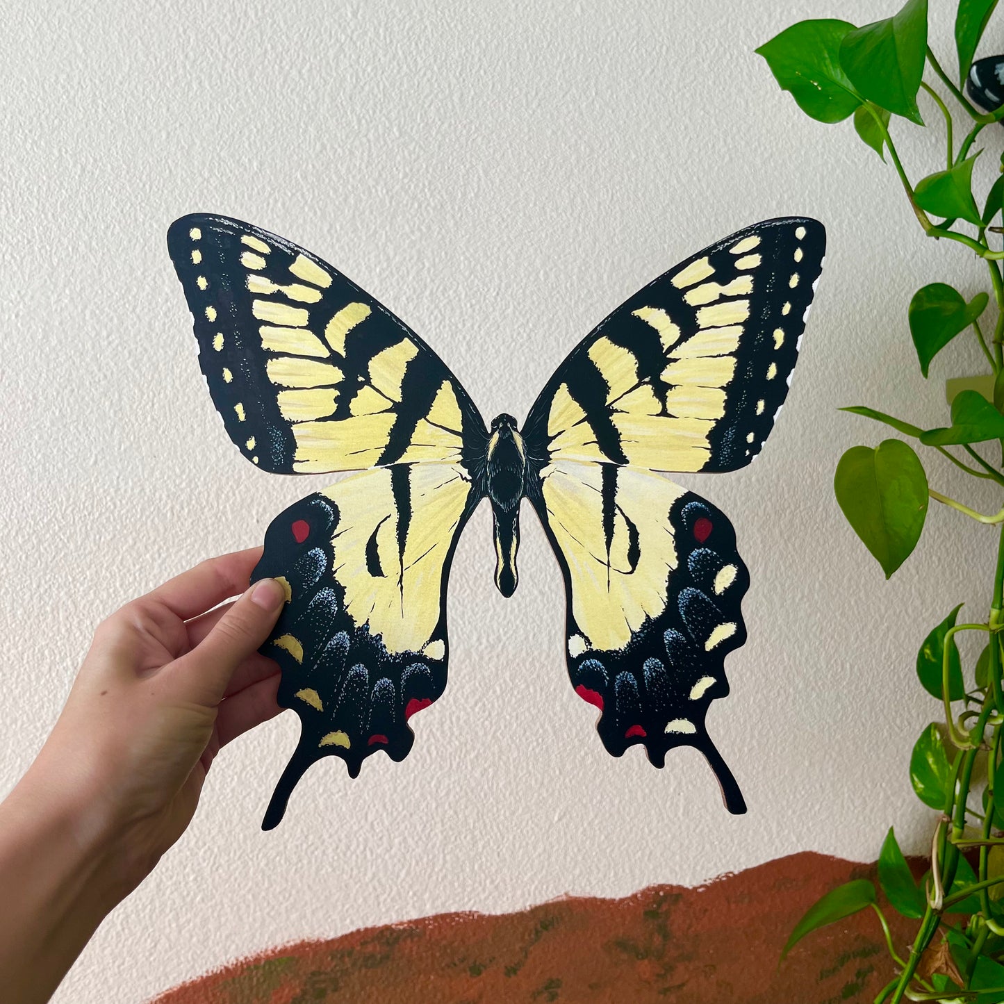 Yellow Swallowtail Butterfly Wood Cutout Print