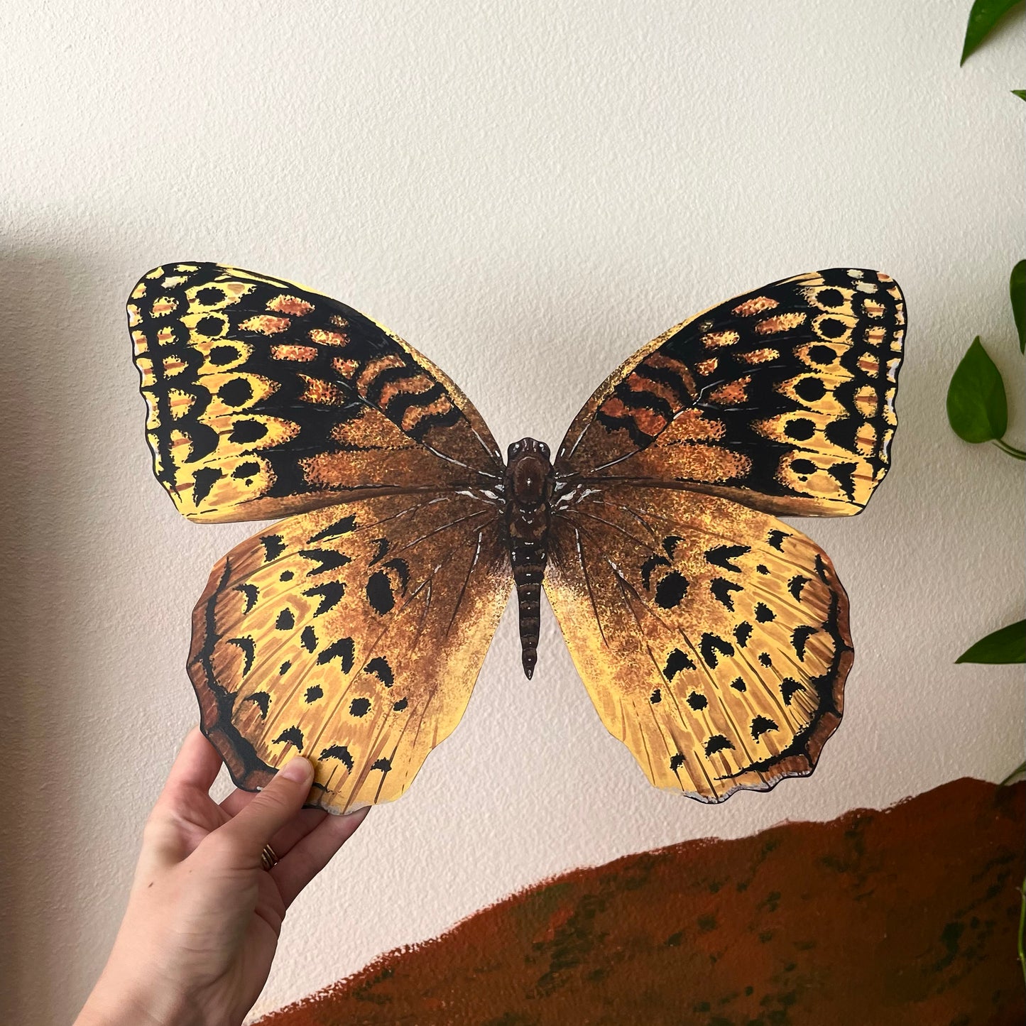 Great Spangled Butterfly Wood Cutout Print