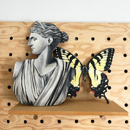 Greek Bust Wood Cutout Print