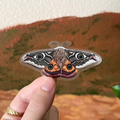 Emperor Moth Sticker with Clear Background