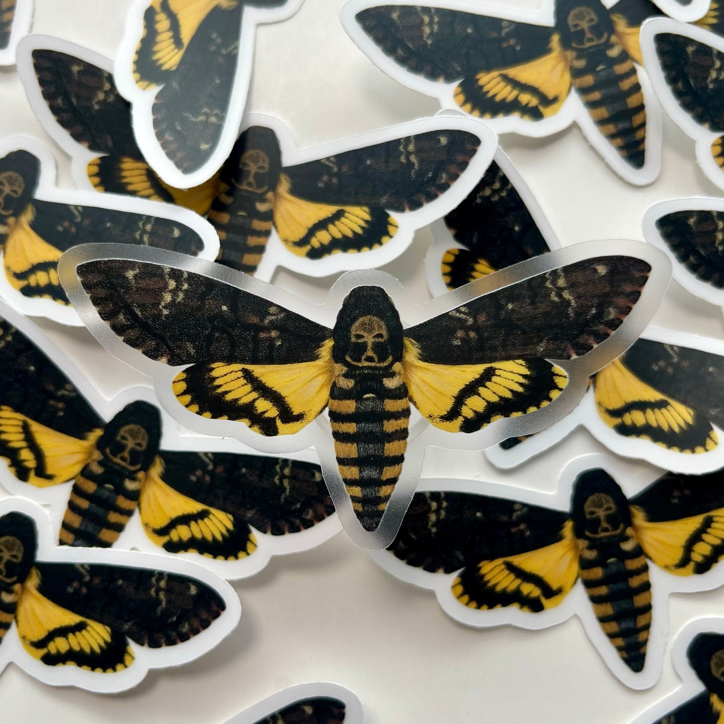 Death's Head Hawk Moth Sticker with Clear Background