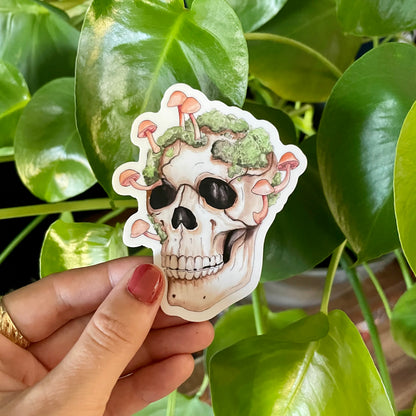 Skull and Mushroom Sticker