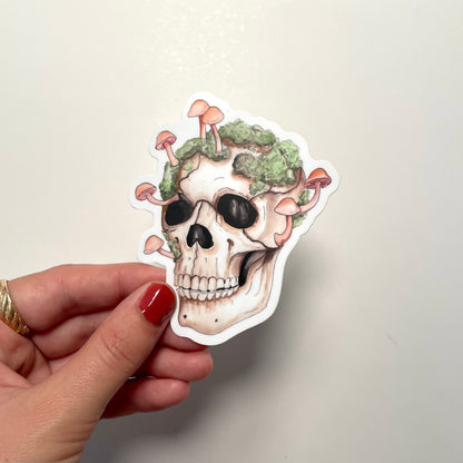 Skull and Mushroom Sticker