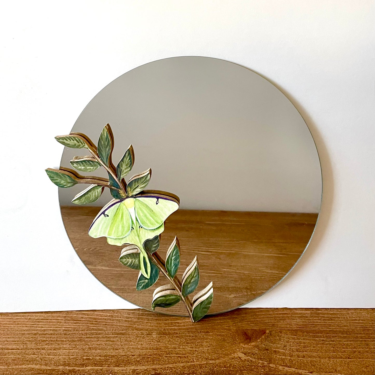 10" Luna Moth Mirror Watercolor Print