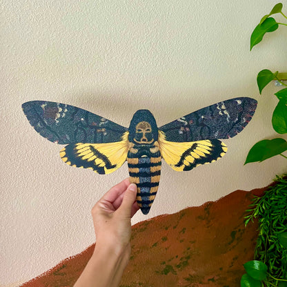 Death's Head Hawk Moth Wood Cutout Print