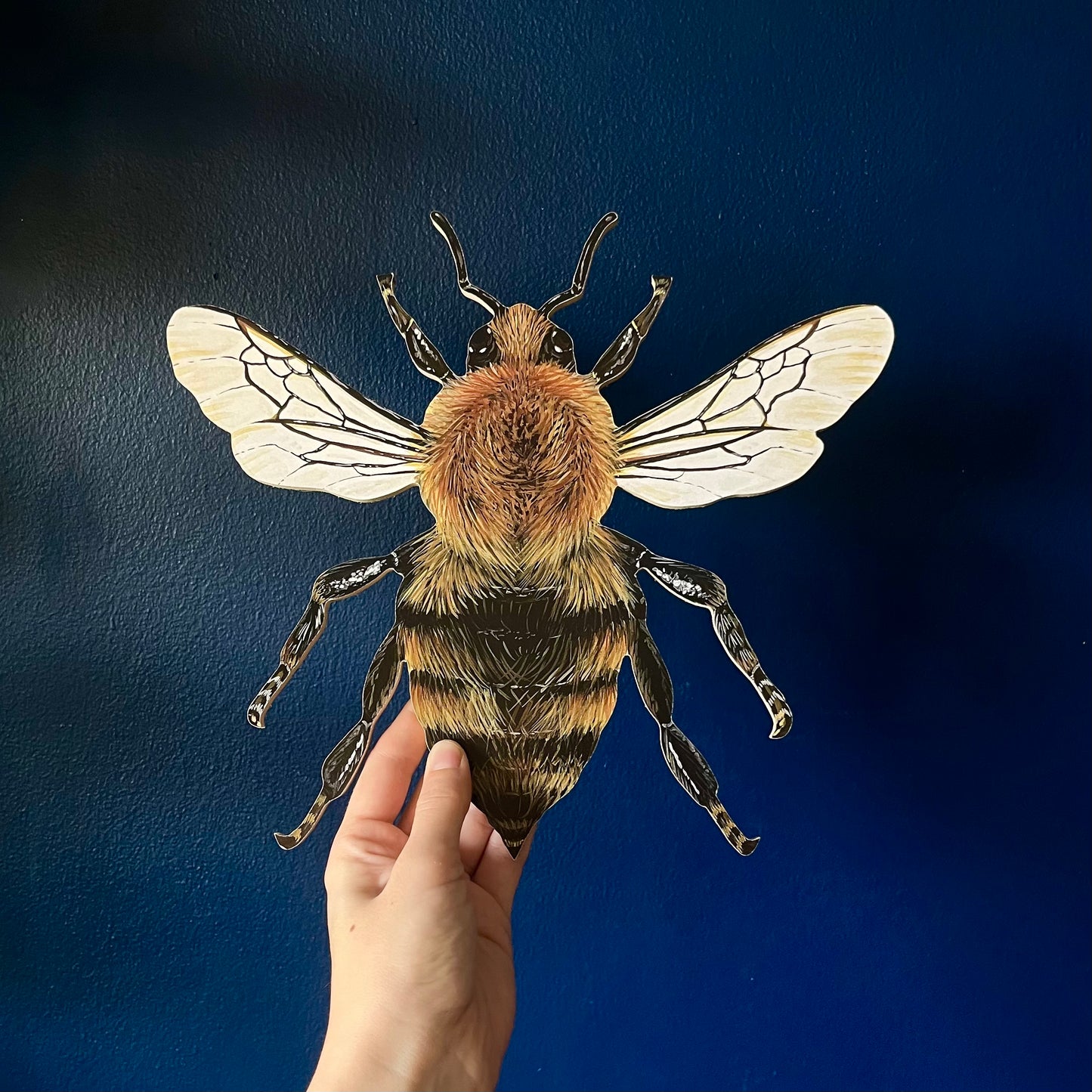 Wood Bee Print Cutout