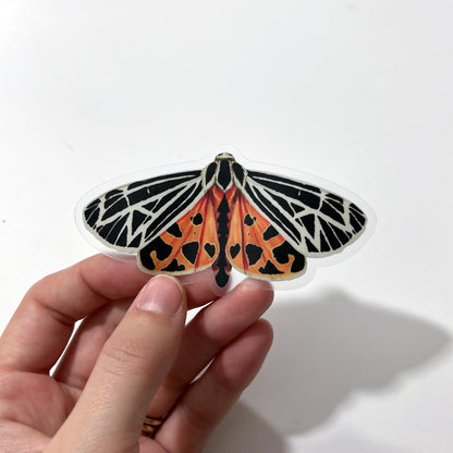 Virgin Tiger Moth Sticker with Clear Background