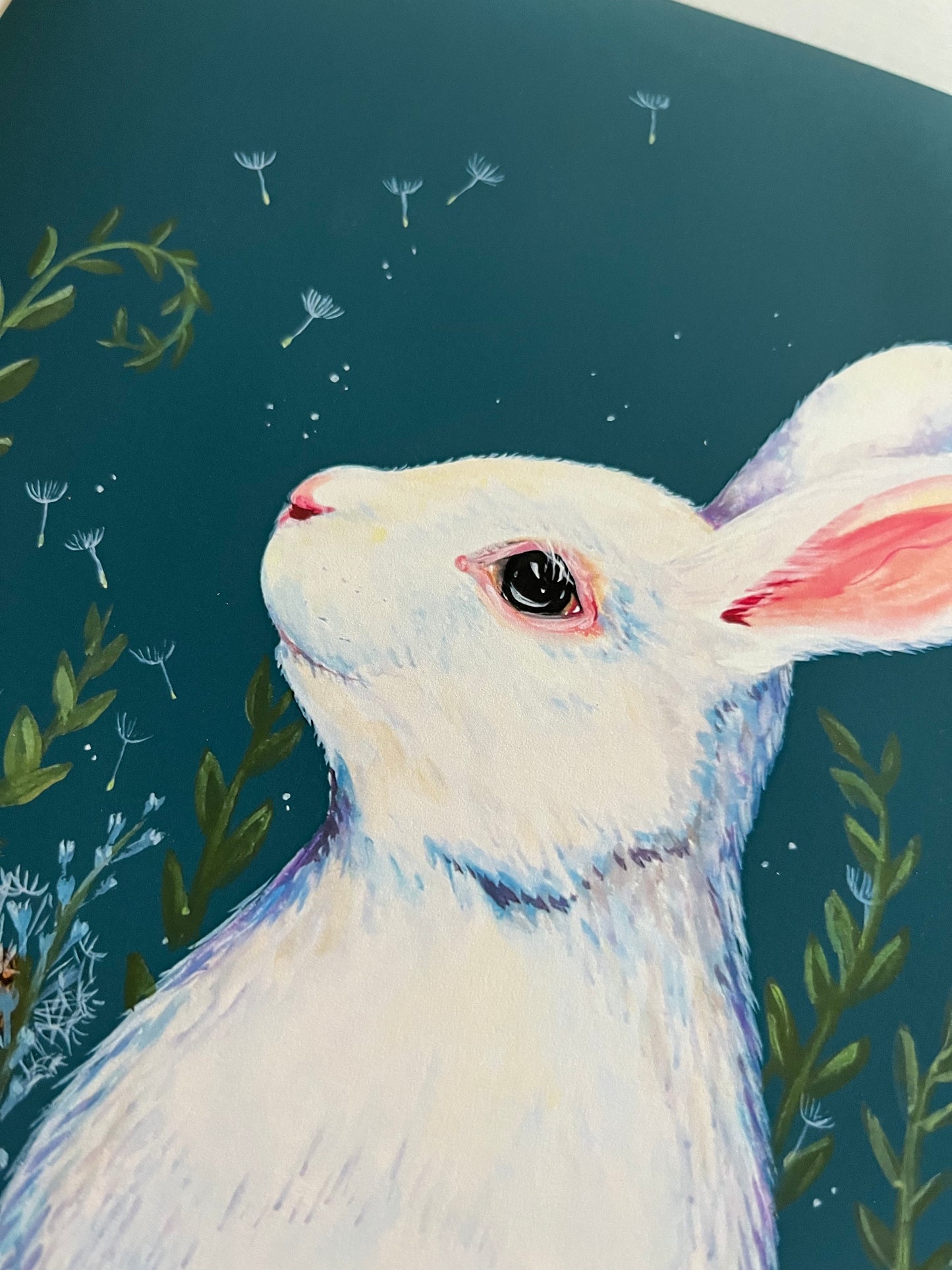 9"x12" White Rabbit Print