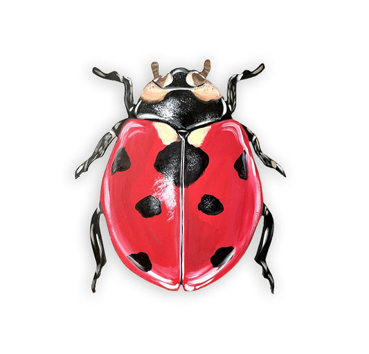 Hand-Painted Ladybug Wood Cutout