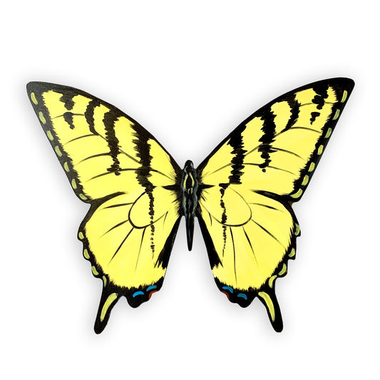 Hand-Painted Tiger Swallowtail Butterfly Wood Cutout