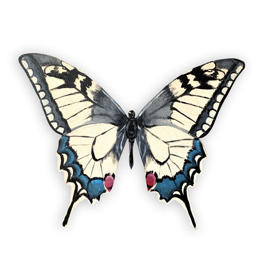 Hand-Painted Zebra Swallowtail Butterfly Wood Cutout