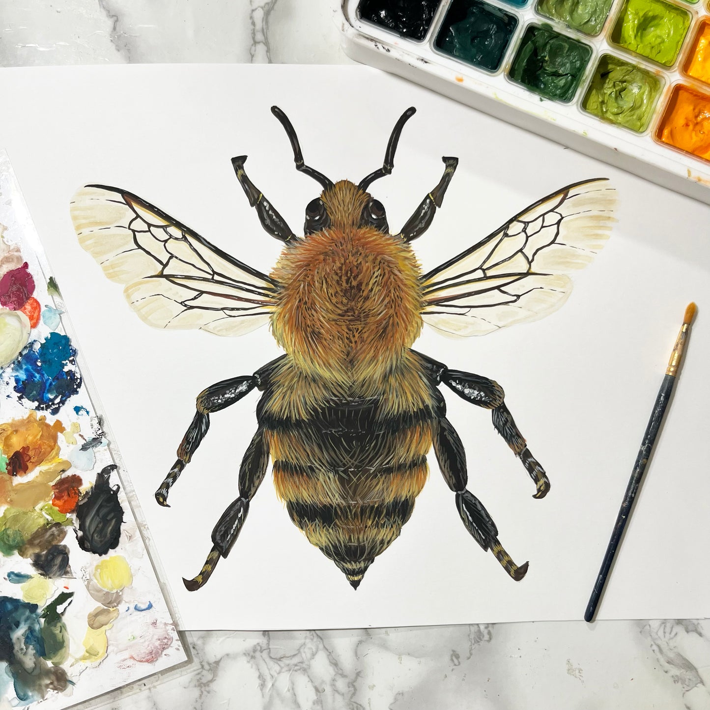 Wood Bee Print Cutout