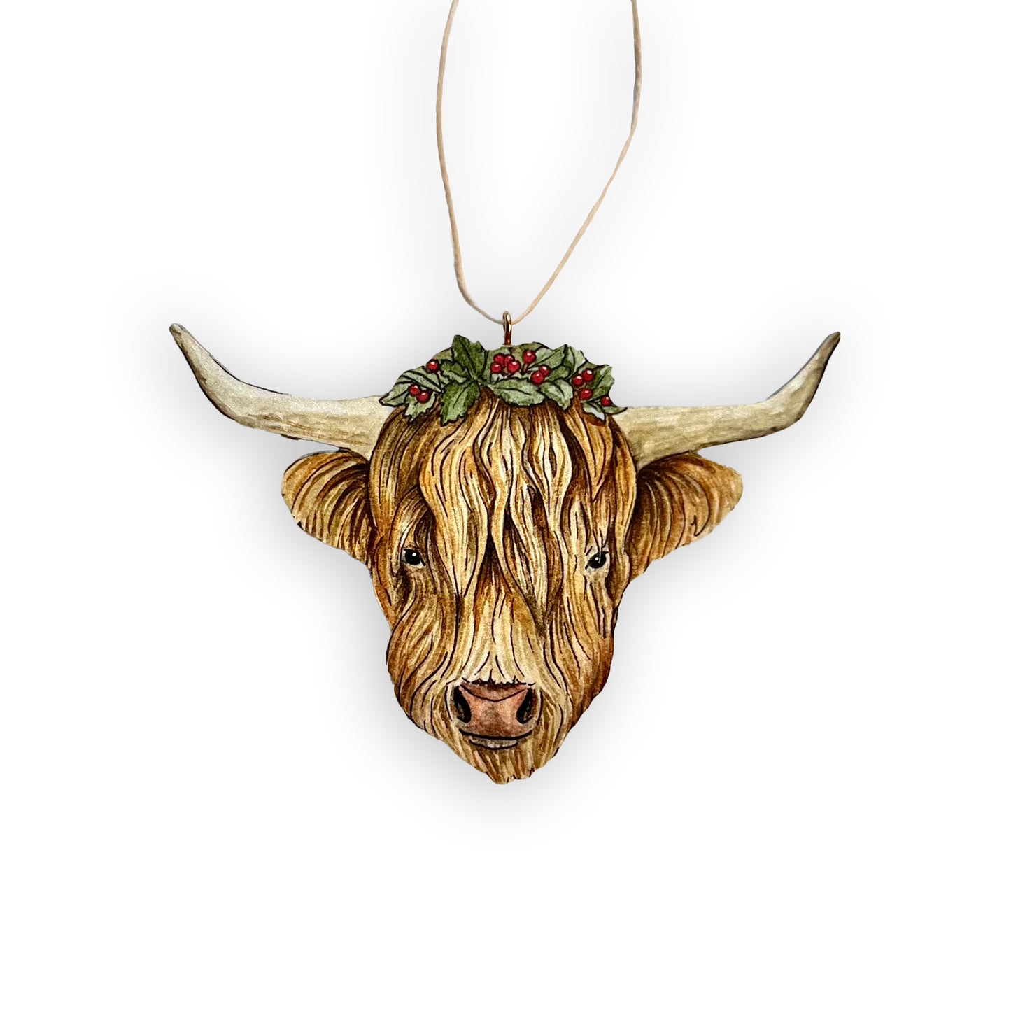 Handmade Highland Cow Ornament