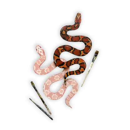 Custom Hand-Painted Snake Wood Cutout