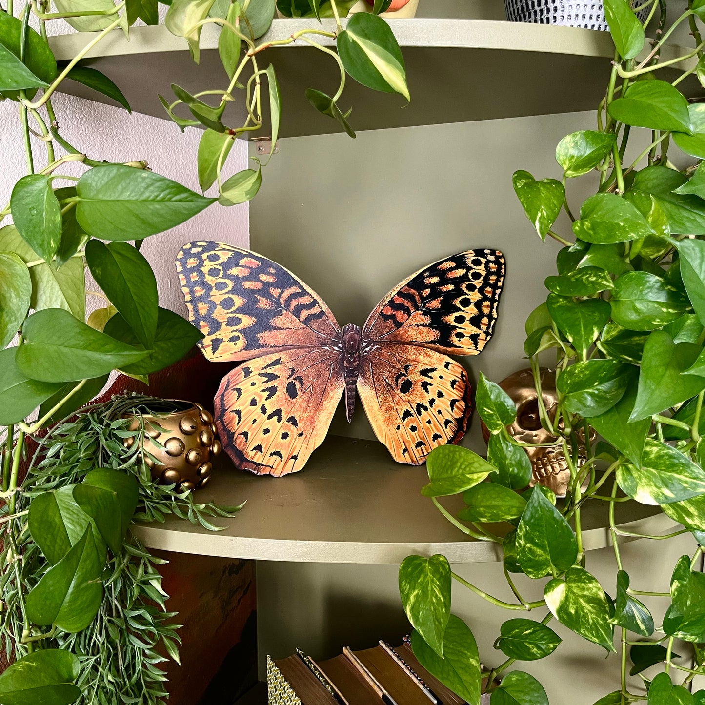 Great Spangled Butterfly Wood Cutout Print