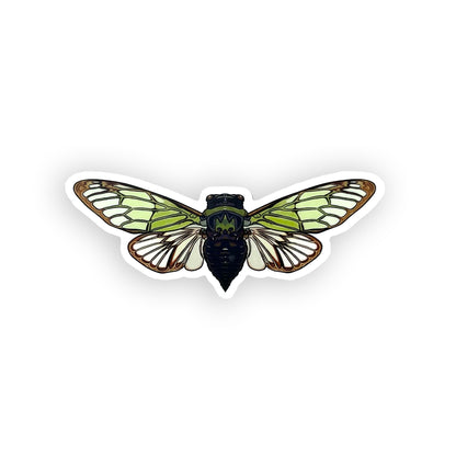 Green Field Cicada Sticker