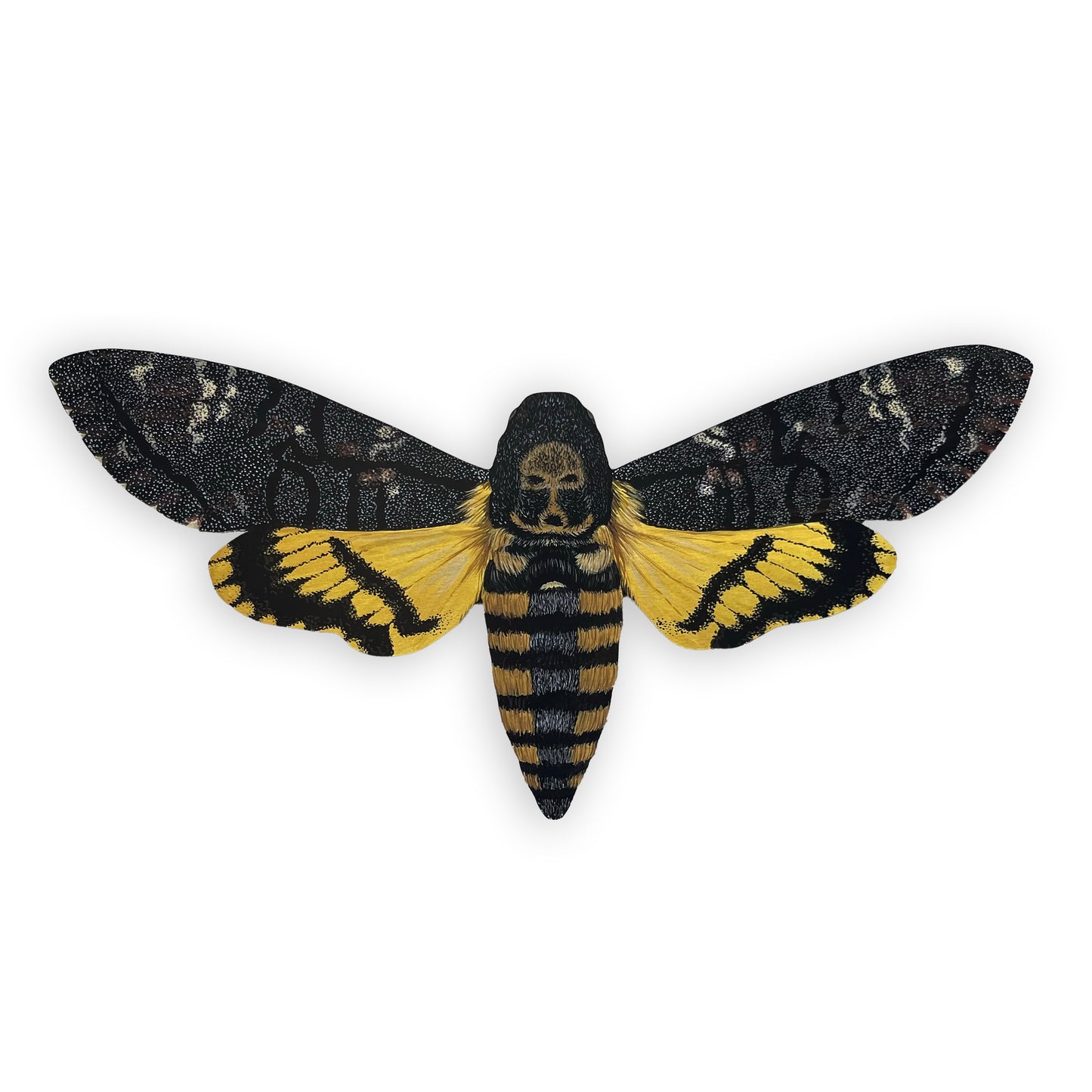 Death's Head Hawk Moth Wood Cutout Print