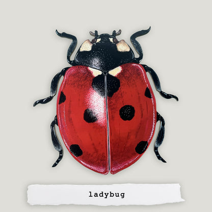 Ladybug Wood Cutout Print