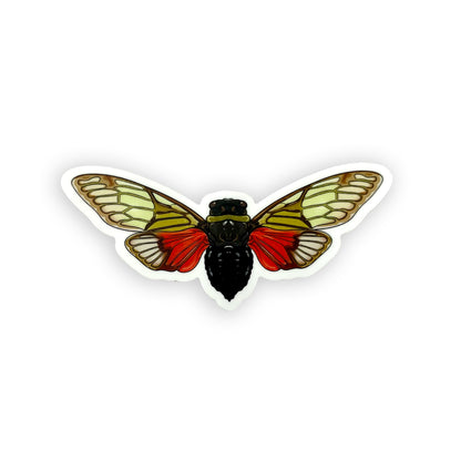 Red Salvazana Cicada Sticker